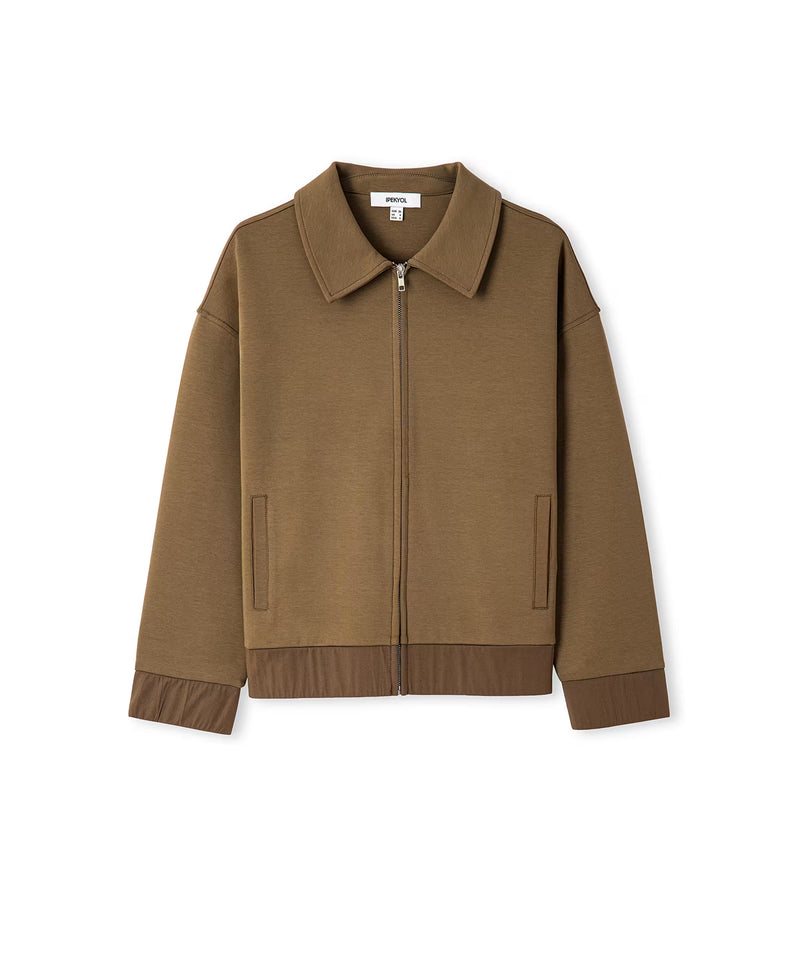 Ipekyol Zip-Up Sweatshirt Khaki