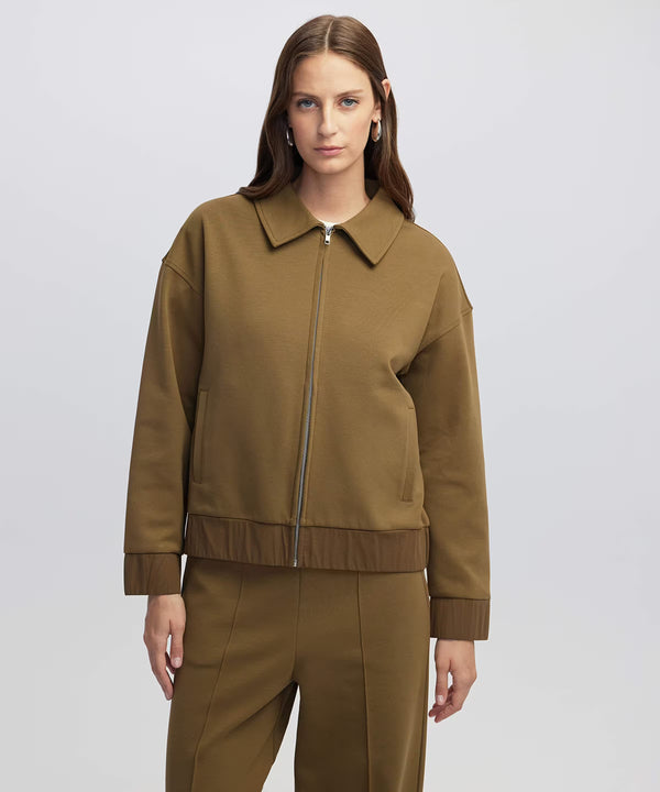 Ipekyol Zip-Up Sweatshirt Khaki