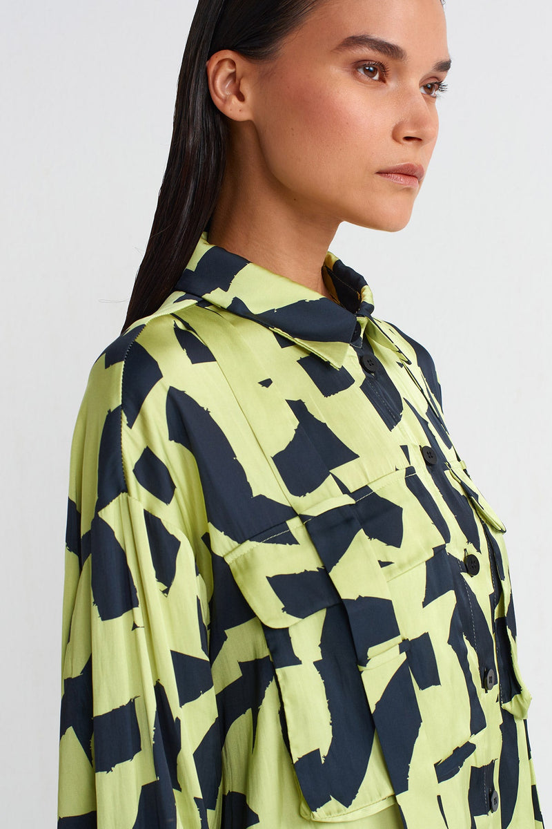 Nu Satin Shirt Multi Color