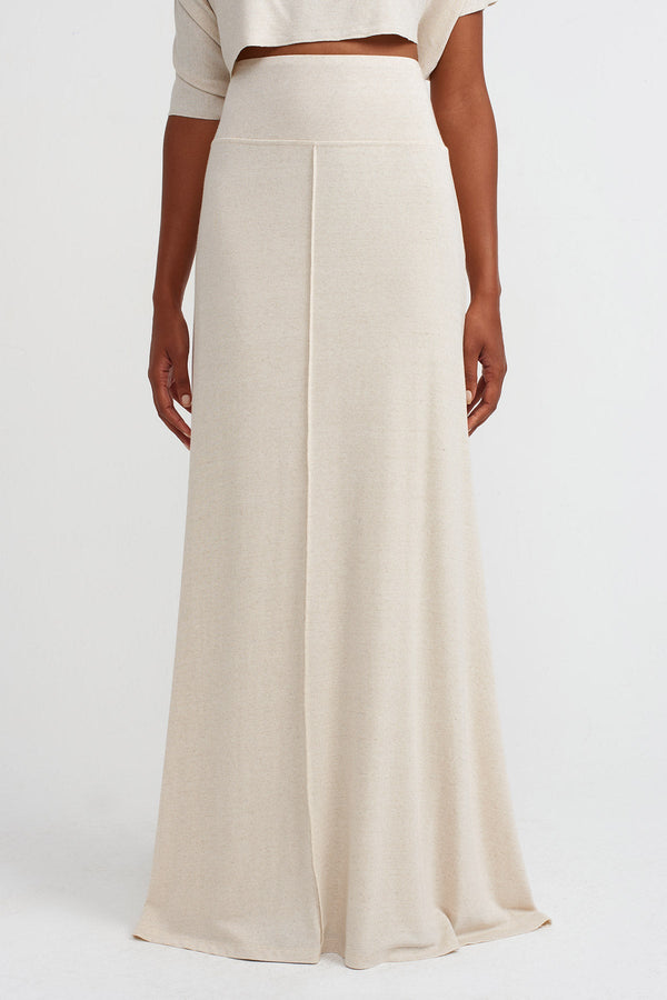 Nu High-Waisted Maxi Skirt Natural