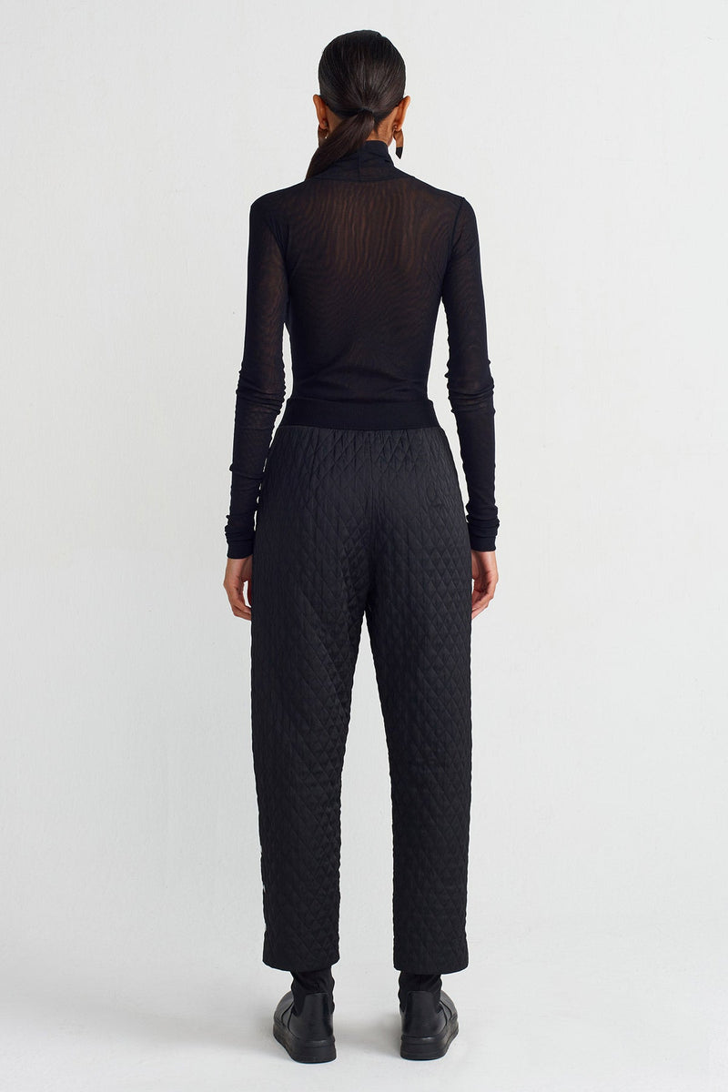 Nu Quilted Pants Black/Nude