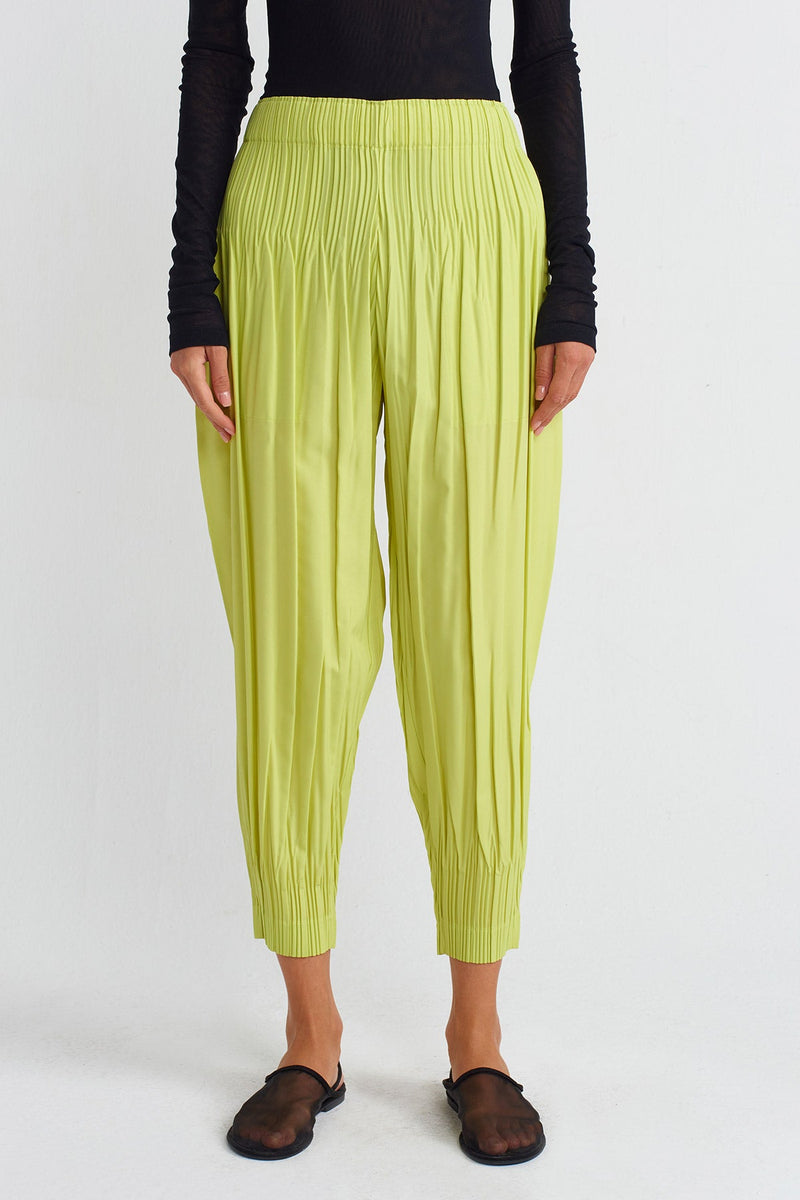 Nu Pleated Trousers Lime