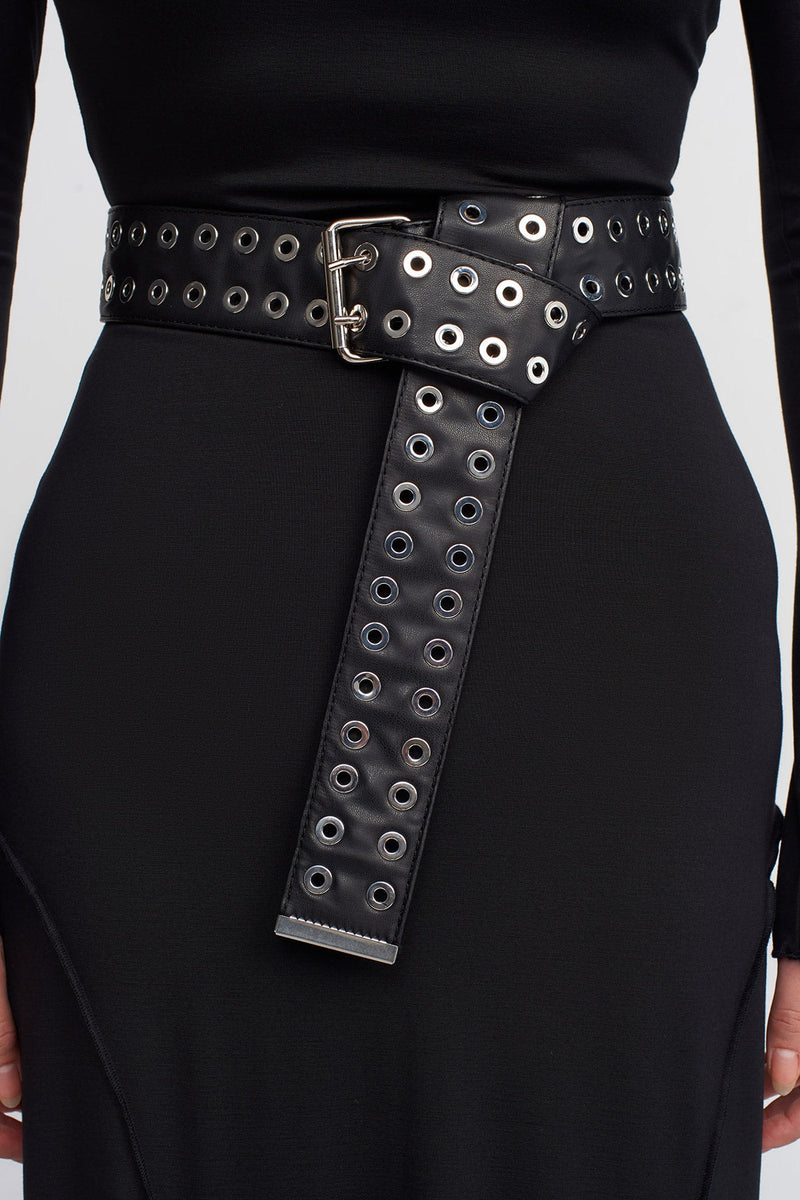 Nu Bird-Eye Belt Black