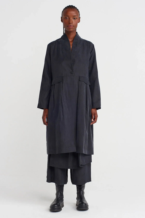 NU Stone Wash Effect Jacket Black