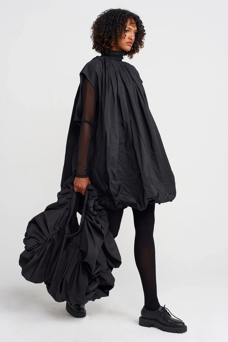 NU Taffeta Balloon Handbag Black