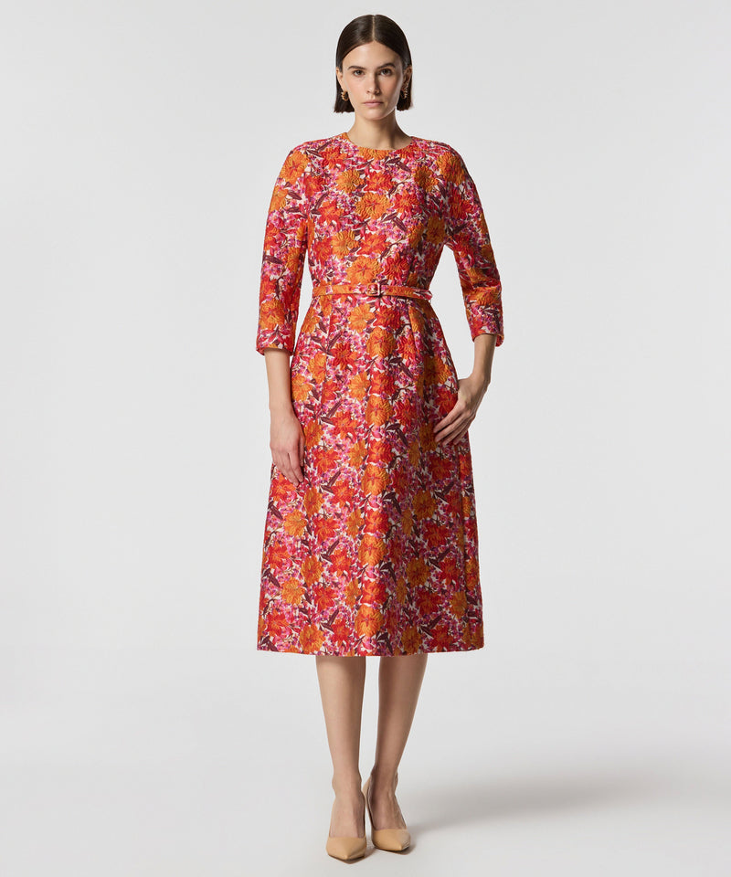 Machka Floral Jacquard Dress Pink