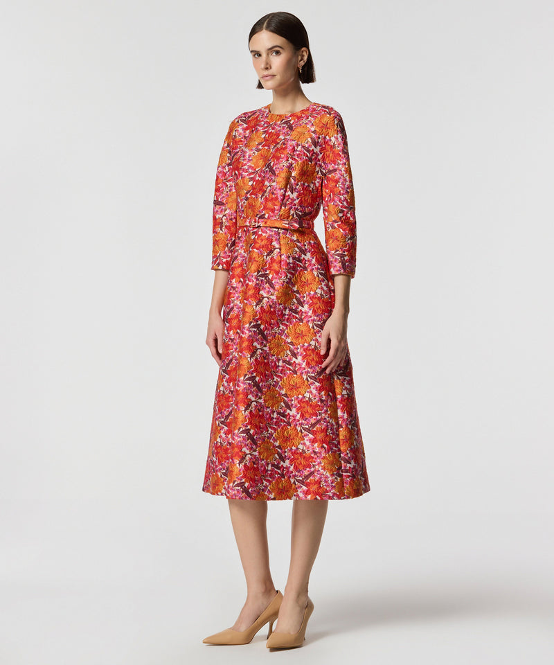 Machka Floral Jacquard Dress Pink