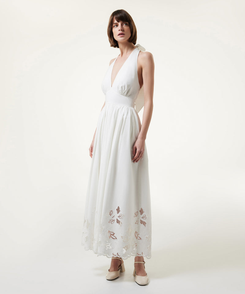 Machka Embroidered Maxi Dress White