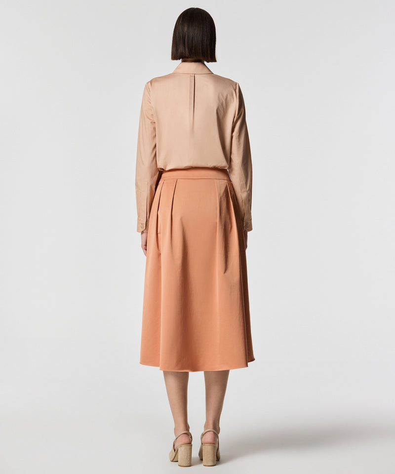 Machka Asymmetric Flounce Skirt Salmon