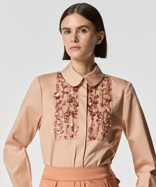 Machka Embroidered Shirt Salmon