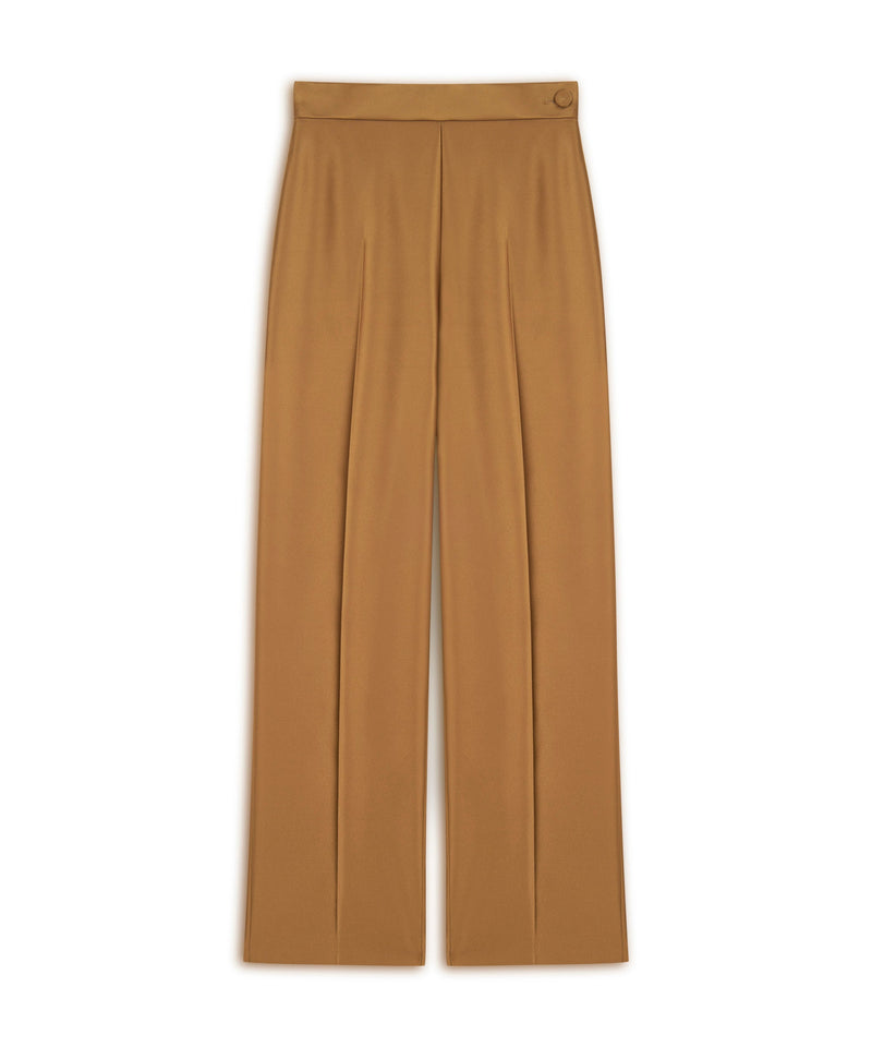 Machka Shiny Textured Trousers
 Bronze