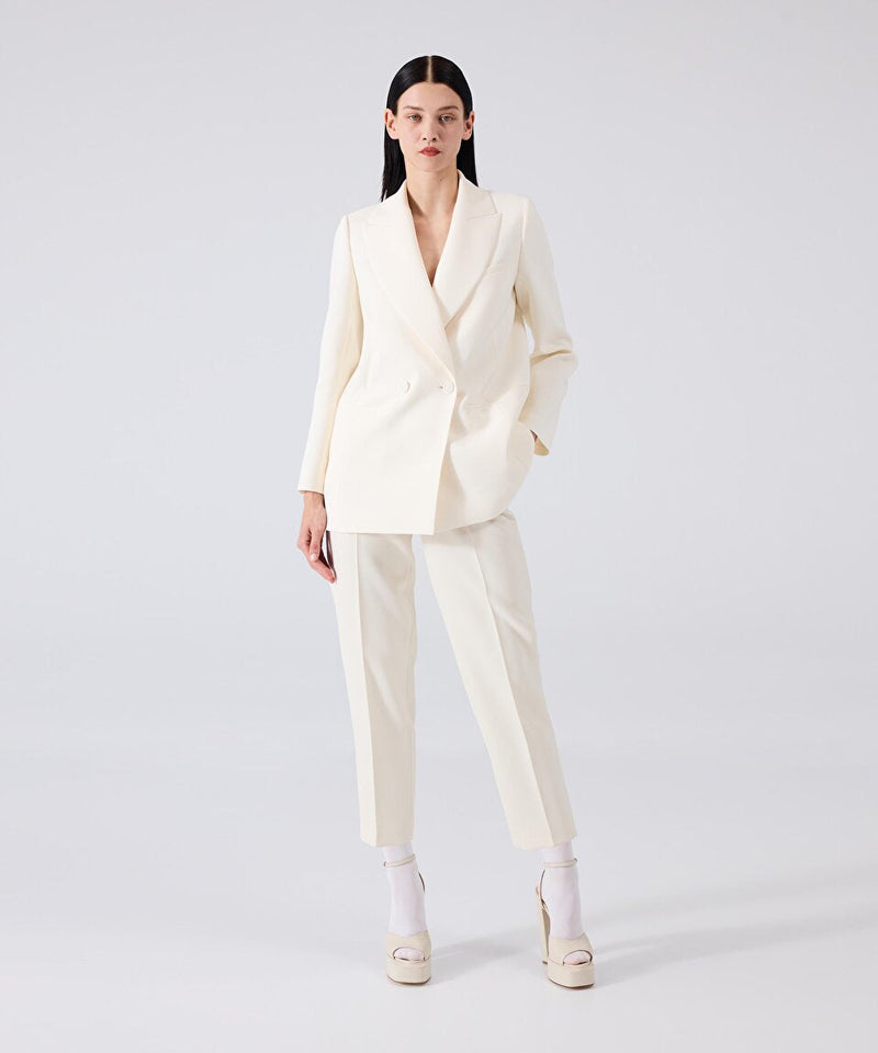 Machka Double Breasted Blazer Off White