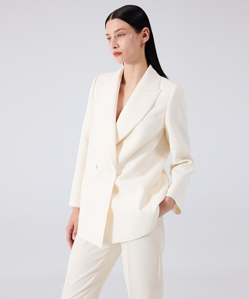 Machka Double Breasted Blazer Off White