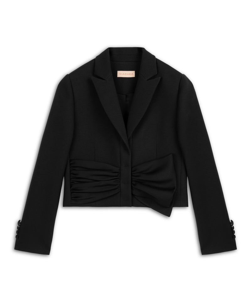 Machka Bow Effect Blazer Black