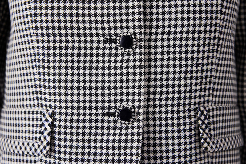 Machka Gingham Pattern Jacket Black