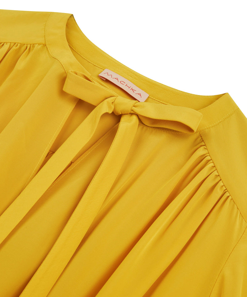 Machka Neck Tie Blouse
 Yellow