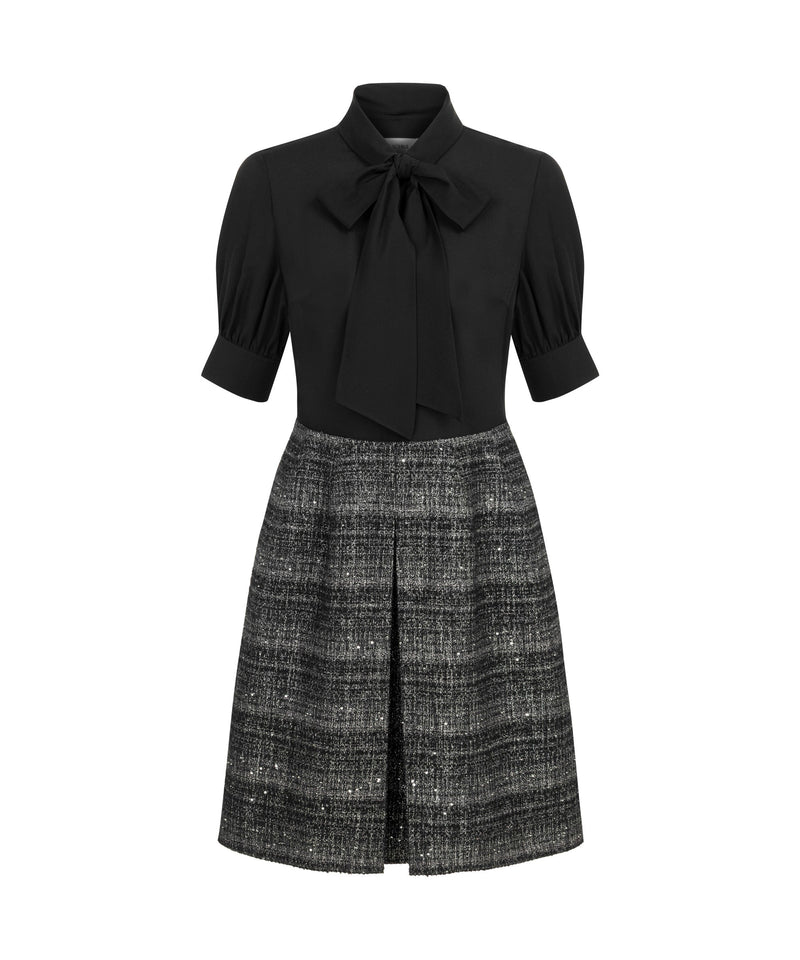 Machka Dual-Layer Dress Black