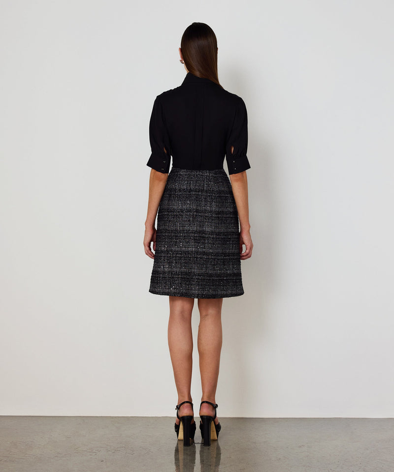 Machka Dual-Layer Dress Black