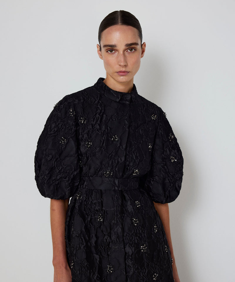 Machka Embellished And Jacquard Dress Black