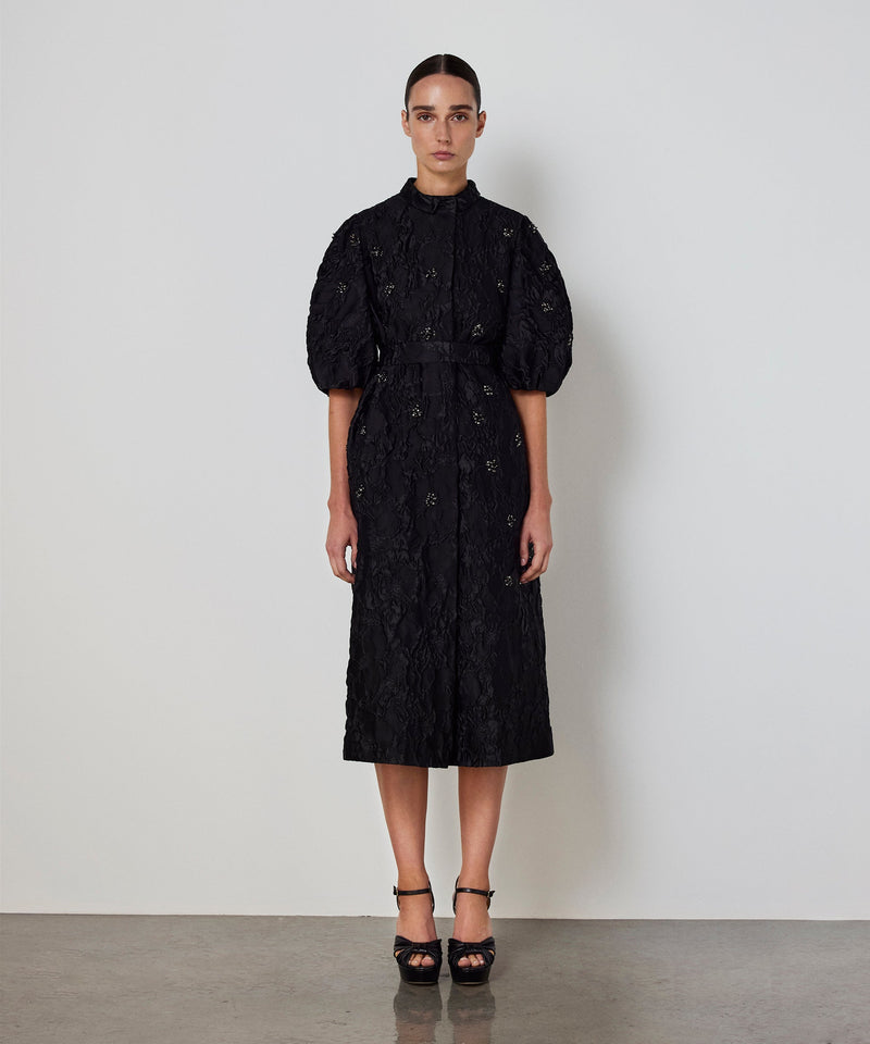 Machka Embellished And Jacquard Dress Black