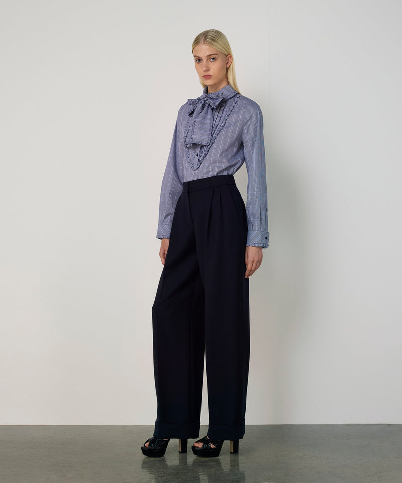 Machka Double Cuff Trousers Navy