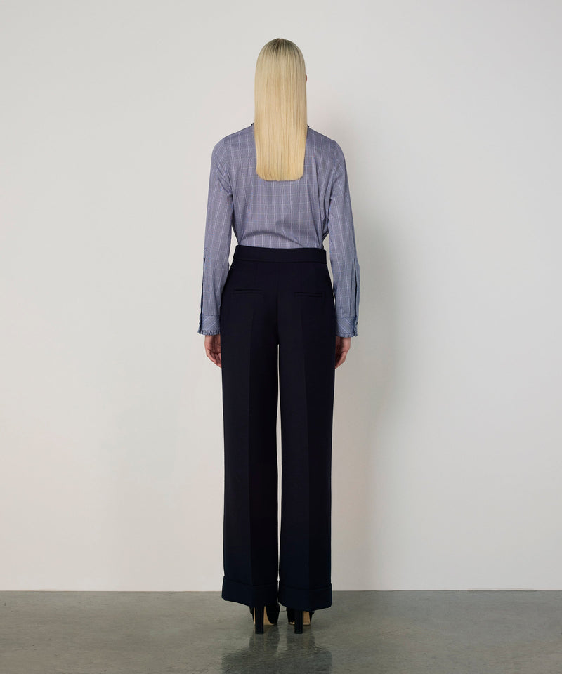 Machka Double Cuff Trousers Navy