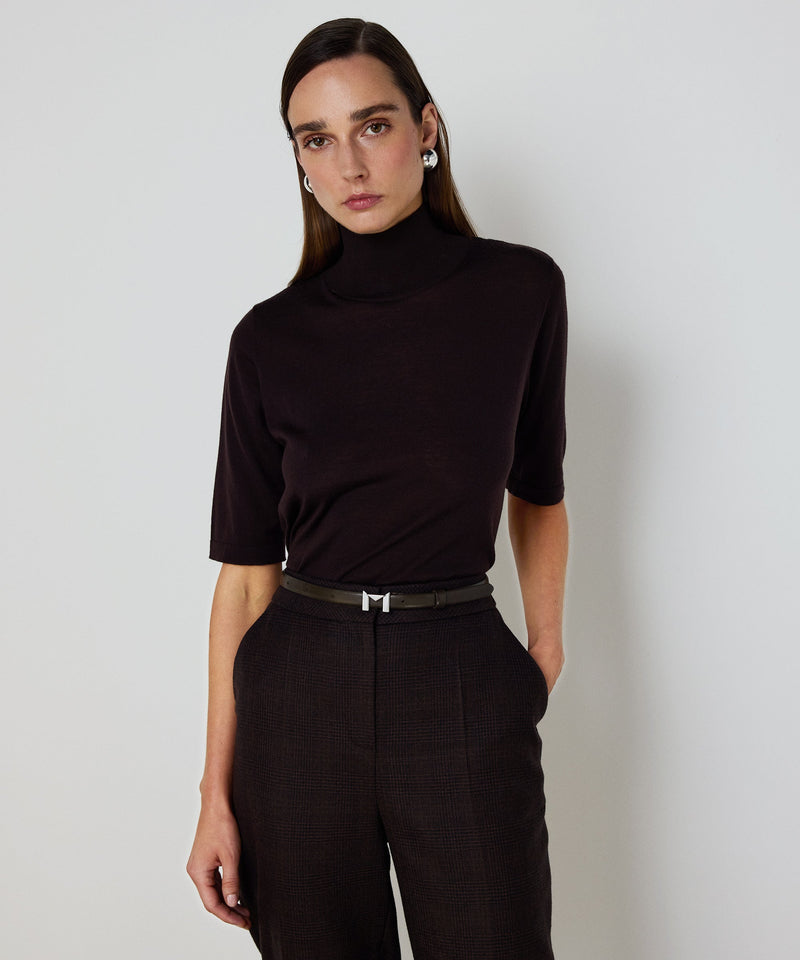 Machka Cigarette-Fit Wool Trousers Dark Brown