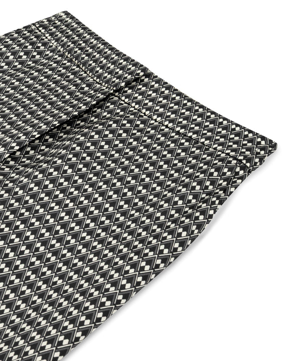Machka Geometric Pattern Trousers Black