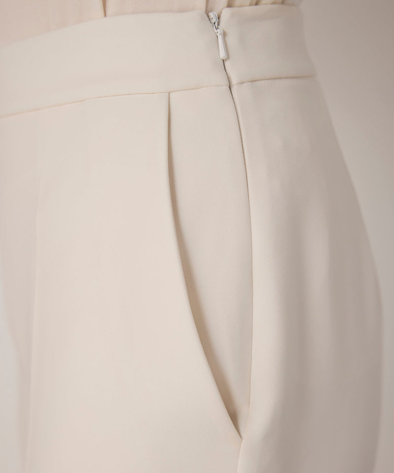 Machka Crepe Trousers With Pockets Ecru