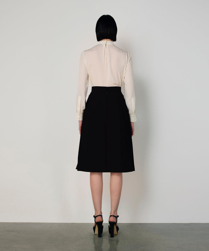 Machka Embellished Pleated Midi Skirt Black