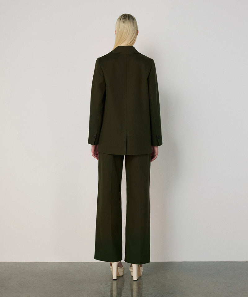 Machka Flap-Pocket Blazer Dark Green