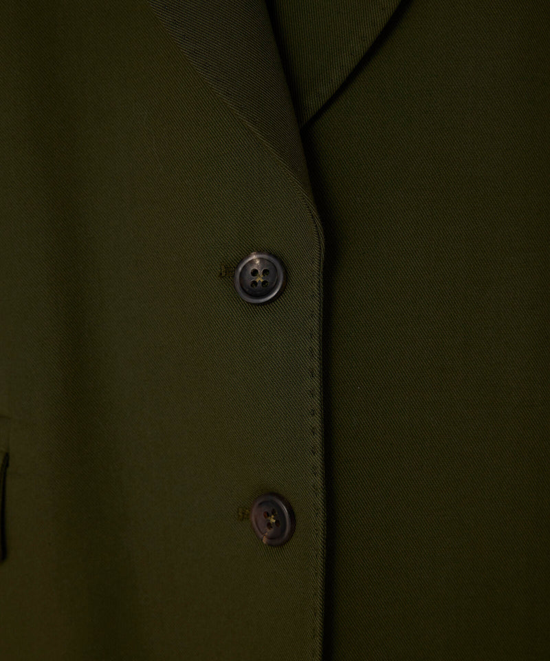 Machka Flap-Pocket Blazer Dark Green