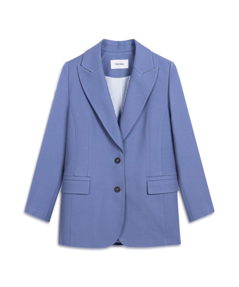 Machka Flap-Pocket Blazer Blue