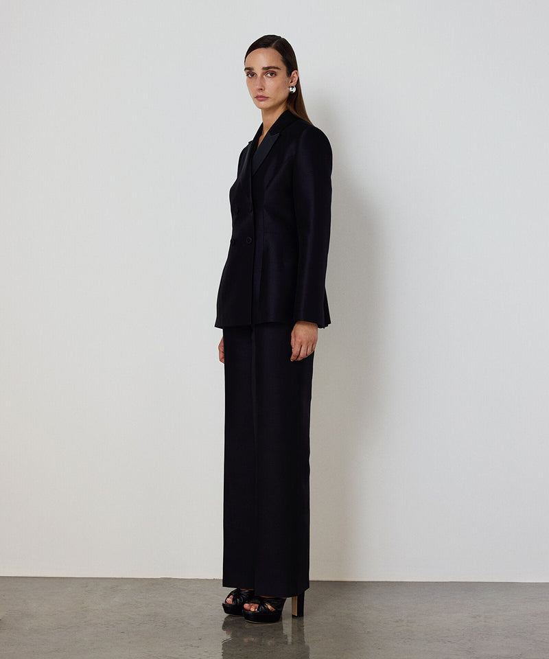 Machka Double-Breasted Blazer Black