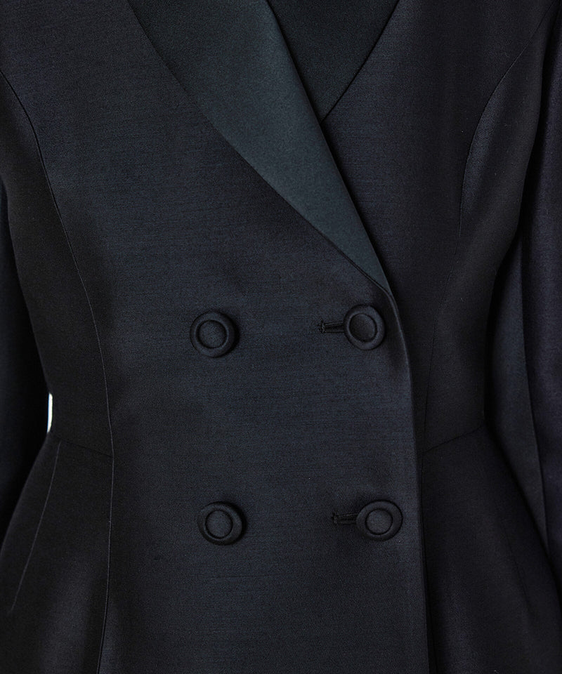 Machka Double-Breasted Blazer Black