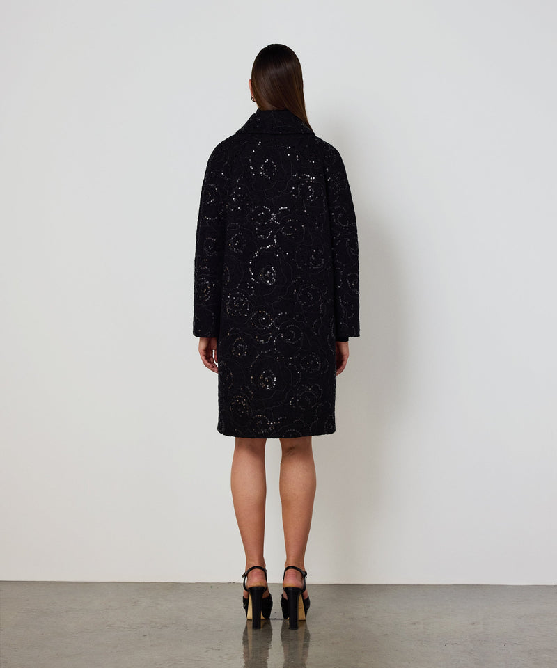 Machka Embroidered Coat Black