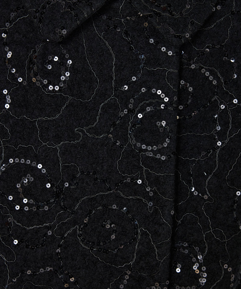 Machka Embroidered Coat Black