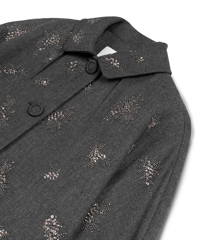 Machka Embellished Trench Coat Anthracite