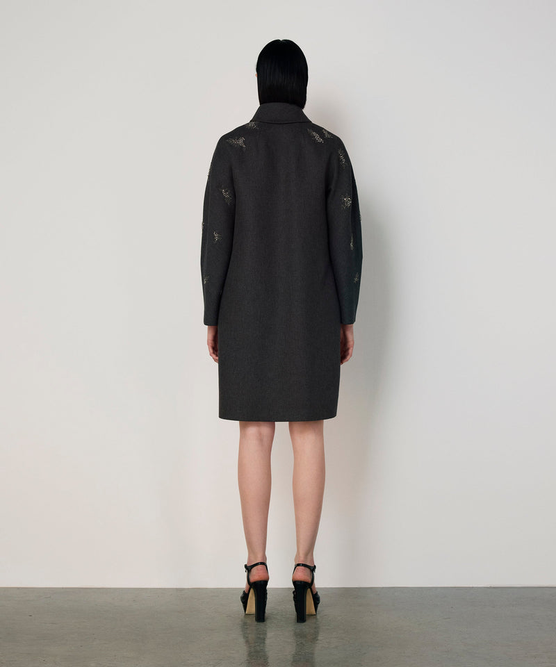 Machka Embellished Trench Coat Anthracite