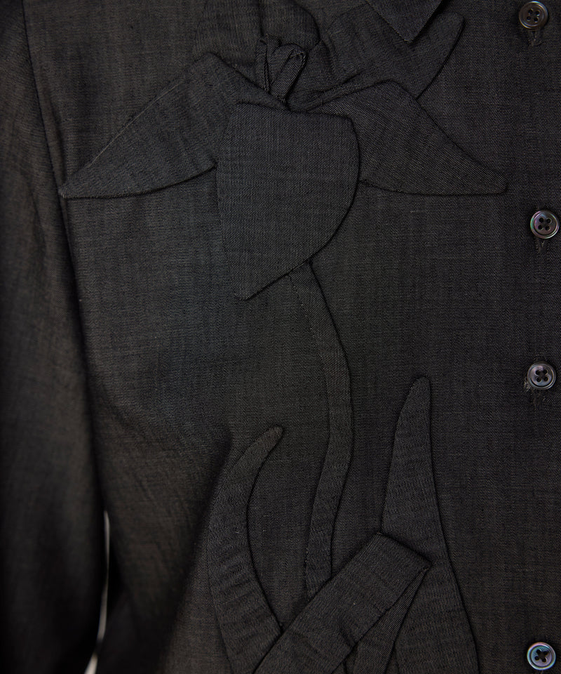 Machka Floral Applique Shirt Anthracite