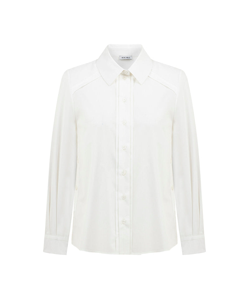 Machka Ribbed Poplin Shirt White