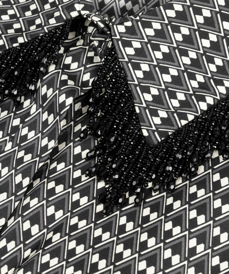 Machka Embellished Silk Shirt Black