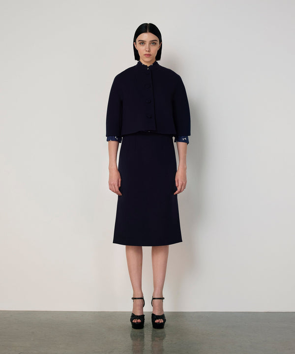 Machka Coat With Button Accessories Navy