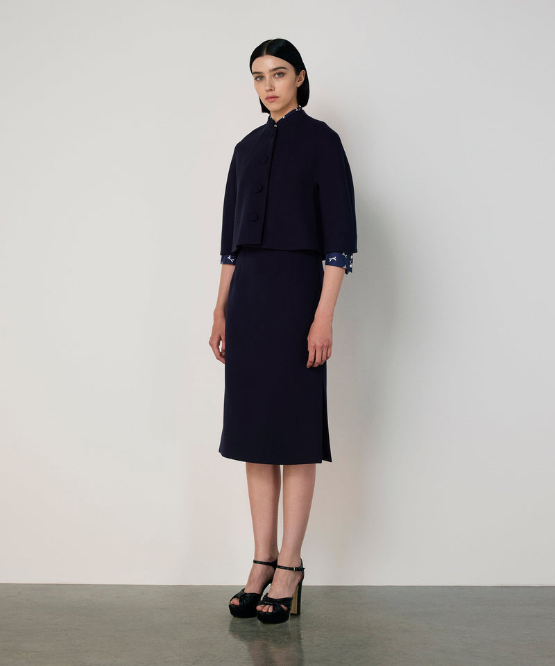 Machka Coat With Button Accessories Navy