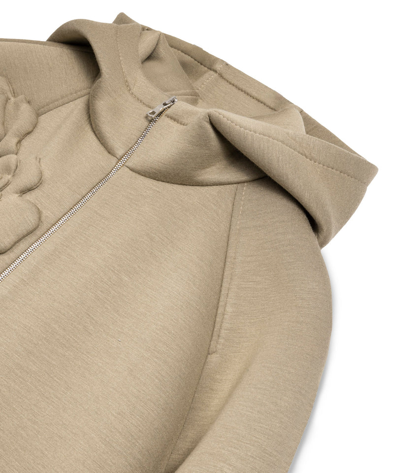 Machka Floral Appliqué Sweatshirt Camel