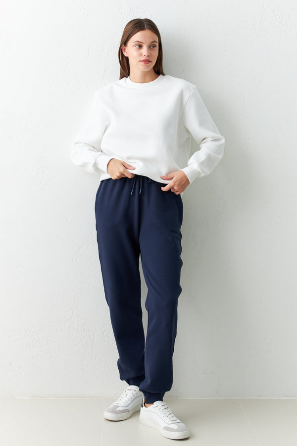 Setre Relaxed Fit Sweatpants With Elastic Ankle Navy