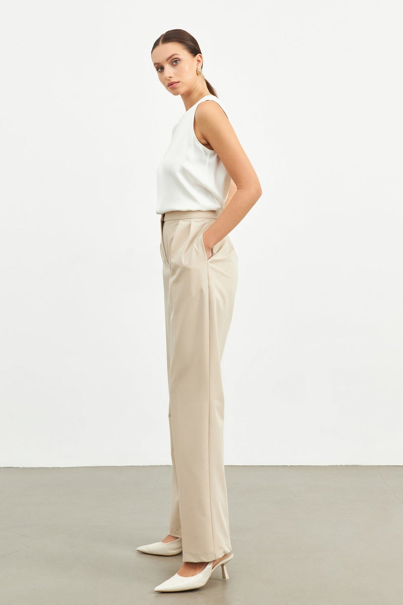 Setre Straight Cut Trousers Beige