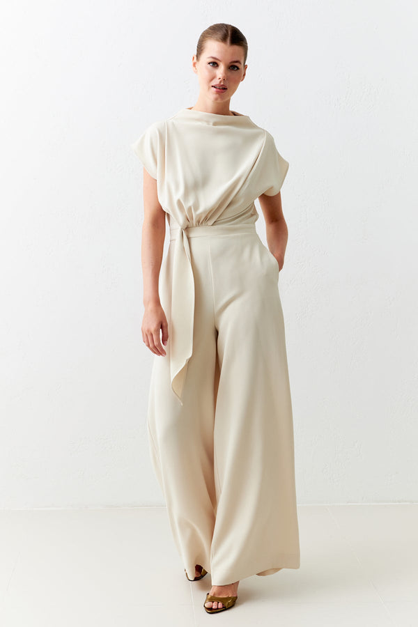 Setre Jumpsuit With Gather Detail At Waist Stone