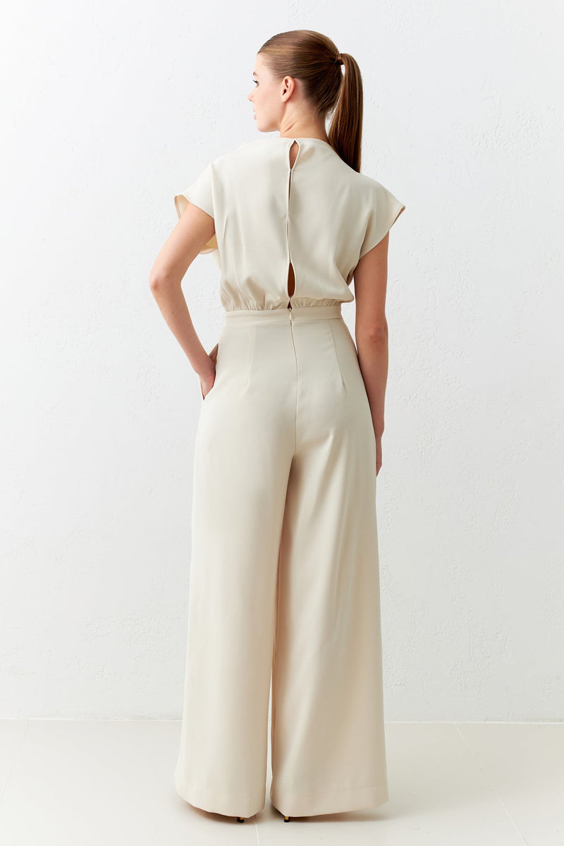 Setre Jumpsuit With Gather Detail At Waist Stone