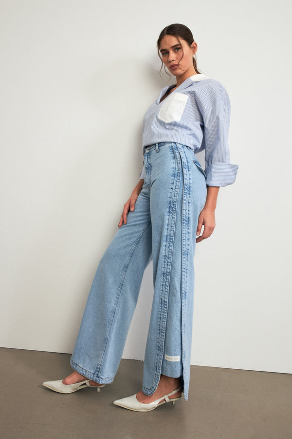 Setre High Waist Basic Jeans Light Blue